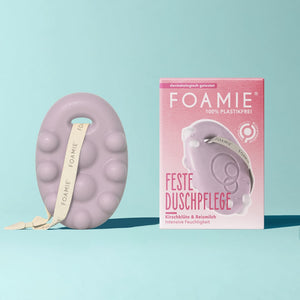 FOAMIE® Feste Duschpflege Kirschblüte und Reismilch für intensive Feuchtigkeit